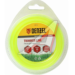 Леска для триммера квадрат 2 мм х 15 м,  блистер FLEX CORD// Denzel 96115