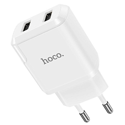 Сетевое ЗУ 2USB 2.1A HOCO N7, Speedy, белый
