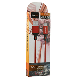 Кабель USB <--> Type-C  1.5м FAISON HX14 ALUM ткань, красный