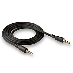 Кабель Jack 3.5 <--> Jack 3.5  1.0м WALKER WCA-082 рифленый, чёрный