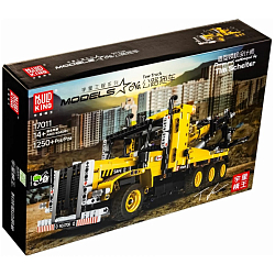 Конструктор MOULD KING 17011, Tow Truck, буксировочный грузовик, 1250 деталей, жёлтый