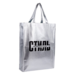 Сумка из спанбонда «Стиль» без молнии, без подкладки, цвет серебристый