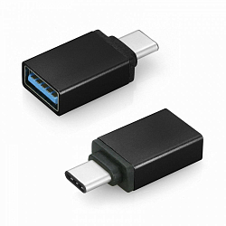 Переходник USB 3.0 <--> Type-C АТОМ черный