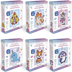 Набор для творчества "Алмазная фигурка", 13х15 см, с магнитом и ленточкой, АССОРТИ, ORIGAMI, 08641