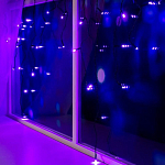 Гирлянда "Бахрома", 3 х 0.5 м, свечение фиолетовое, 8 режимов