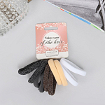 Резинка для волос "Махрушка спорт" (набор 10 шт)  полоски блеск нежность, 4 см, микс   10530942