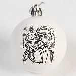 Набор для творчества Новогодний шар "Анна и Эльза" Холодное сердце, размер шара 5,5 см   7024620