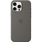 Силиконовый чехол SILICONE CASE MagSafe для iPhone 16 Pro Max Stone Gray (+ анимация NFC Clear) c LOGO