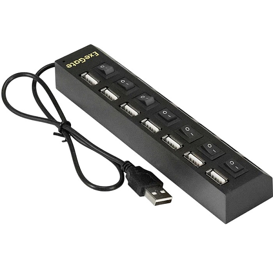 USB-Хаб ExeGate EX293978RUS DUB-72SW черный
