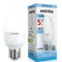 Лампа светодиодная SMARTBUY C37 5W/4000K/E27