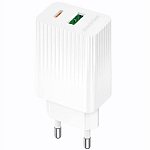 Сетевое ЗУ 1USB/1Type-C BOROFONE BAS76A White, PD30W