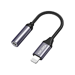 Переходник Jack 3.5 <--> Lightning Kakusiga KSC-428 черный