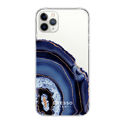 Задняя накладка GRESSO для iPhone 11 Pro Max. Коллекция "Drama Queen". Модель "Blue Agate".