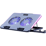 Подставка для ноутбука DEFENDER NS-519 15.6", 2 вентилятора, RGB, металл