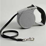 Рулетка с поводком-лентой, резиновая ручка, 5 м, вес животного до 15 кг