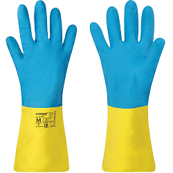 Перчатки неопреновые LAIMA EXPERT НЕОПРЕН, 90гр/пара, химически устойчивые, х/б напыление, M, 605004