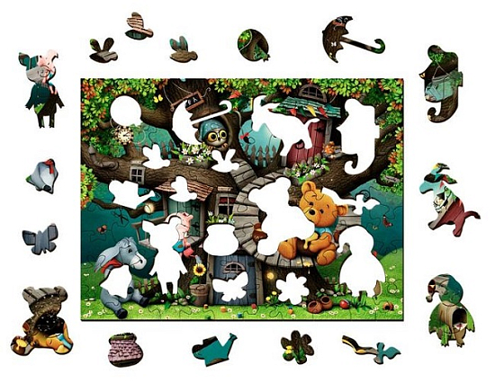 Пазл фигурный деревянный «Страна сказок: Винни Пух»