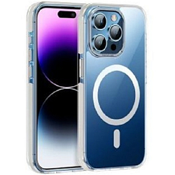 Задняя накладка HOCO AS6 Transparent Anti-Fall Magnetic Protective Case для iPhone 15 Pro