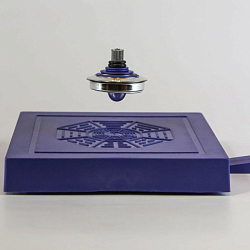 Левитирующий волчок на магнитной подушке синий (левитрон)