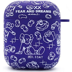 Силиконовый чехол LUXO KAWS для AirPods 1/2 Рисунок A200-3