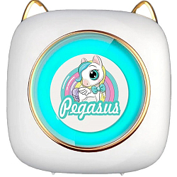 Детский мини-принтер для фотографий Kid Joy, C23 Pegasus White, c картинкой пегаса, 200DPI, Bluetooth 5.1, поддержка приложения, RGB подсветка