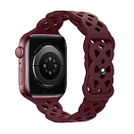 Силиконовый ремешок HOCO WA09 Flexible для APPLE Watch 42/44/45/49mm, красный, тёмный