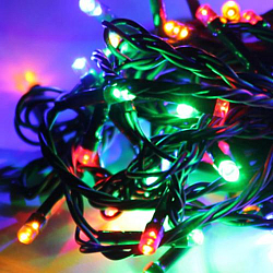 Гирлянда "Нить" 12.8 м, свечение мультиколор, 8 режимов, КОСМОС