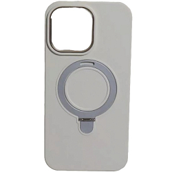 Задняя накладка SILINCONE CASE MagSafe для iPhone 14 подставкой Magnetic Pro Молочный