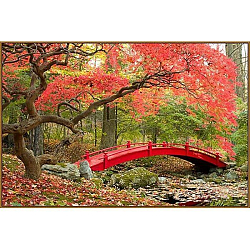 Алмазная мозаика «Японский парк», 45 × 30 см, 38 цветов