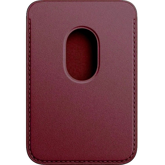 Кошелек для карт MagSafe Leather Wallet для Apple iPhone с анимацией, №05 Бордовый