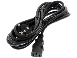 Кабель питания  3.0м TELECOM (TP022-IEC320-C5/SHM-3.0-B) с/з (евростандарт)