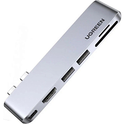 USB Type-C Хаб UGREEN CM380 (80856) серый