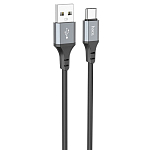 Кабель USB <--> Type-C  1.0м HOCO X86 Spear, черный