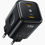 Сетевое ЗУ 2Type-C BASEUS PicoGo AN13 E0121F00, черный, PD45W