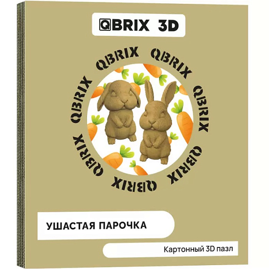 Картонный 3D конструктор QBRIX Ушастая Парочка
