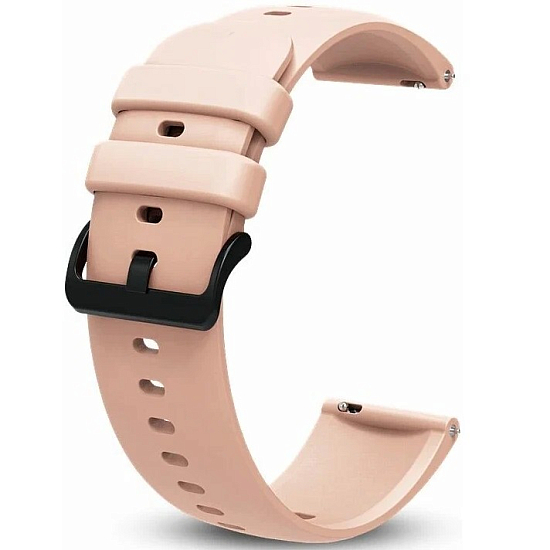 Силиконовый ремешoк NONAME универсальный 22мм пудровый