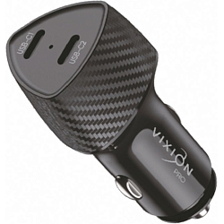 Авто ЗУ 2USB 3A VIXION VU-13 3.0A для 2 x USB-C PD 20W PRO SE двухпортовое черное