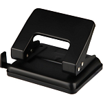 Дырокол на 20л металл. черный, с линейкой  Space  P204_1865BK