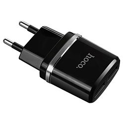 Сетевое ЗУ 2USB 2.4A HOCO C12 чёрный