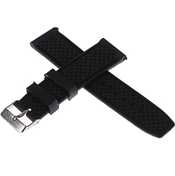 Силиконовый ремешок для часов "Соломон", 22 мм, l-20.5 см, черный 1723655