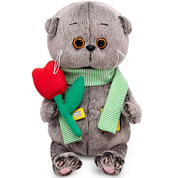 Мягкая игрушка Басик BABY с тюльпаном , 20см (BB-115)