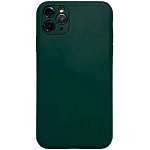Cиликоновый чехол CTR для iPhone 11 Pro Max с отверстием под камеры (темно-зеленый)