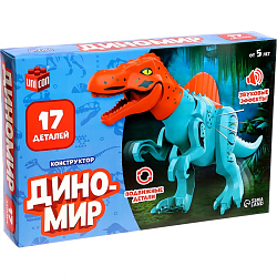 Конструктор UNICON Диномир, 17 д, спинозавр, звуковые эффекты 7761147