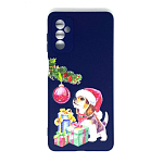 Задняя накладка GRESSO. Коллекция Пушистики-принт 13 для Samsung Galaxy M52 синий