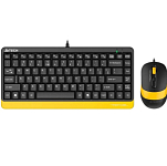Клавиатура+мышь A4Tech Fstyler F1110 черный/желтый