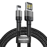 Кабель USB <--> Lightning  2.0м BASEUS Cafule черный (CALKLF-HG1)