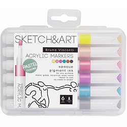 Набор маркеров акриловых "Sketch&Art" Пастельные цвета, 6цв. УТМ01492054