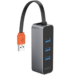 USB-Хаб BASEUS 3 USB 3.0 + RJ45 (CAHUB-AHOG)
