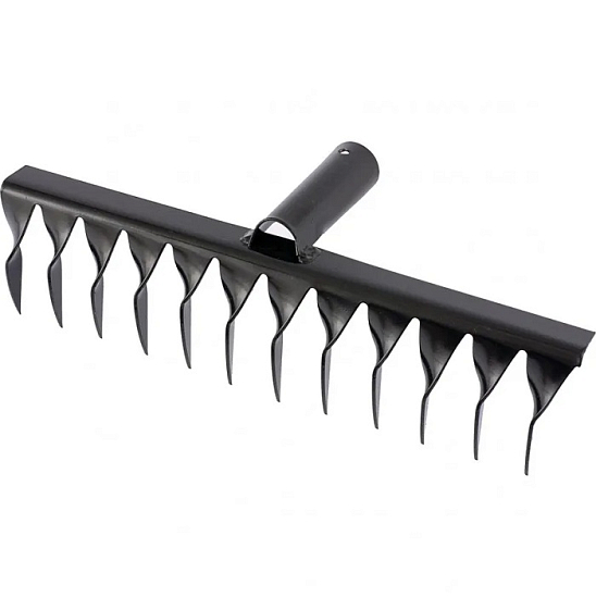 Грабли стальные, 12 витых зубьев, без черенка// Сибртех 61740
