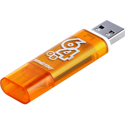USB 64Gb SMARTBUY Glossy series оранжевый